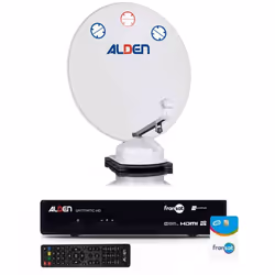 Pack ALDEN Orbiter Parabole Automatique 85cm + Récepteur satellite SATMATIC HD FRANSAT