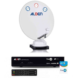 Pack ALDEN Orbiter Parabole Automatique 85cm + Récepteur satellite SATMATIC HD FRANSAT