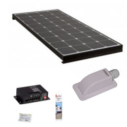 Pack Antarion Panneau Solaire Black Booster 220W + Kit de pose solaire avec Régulateur de Charge mppt 320W 20A Bluetooth