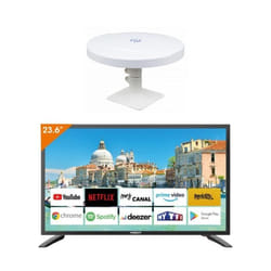 Pack ANTARION TV LED 23.6 60cm SMART TV + Antenne TNT Omnidirectionnelle