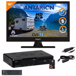 Pack TV LED 16 40cm Téléviseur HD + Récepteur TNTSAT avec carte valable 4ans