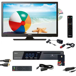 Pack TV LED 18.5 47cm Téléviseur HD DVD + Récepteur Satellite TNTSAT Camping Car
