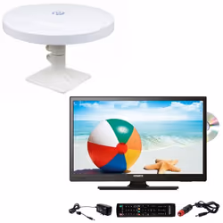 Pack ANTARION TV LED 18.5 47cm Téléviseur HD DVD intégré + Antenne TNT Omnidirectionnelle