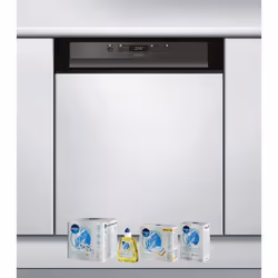 WHIRLPOOL Lave-vaisselle Intégrable encastrable bandeau noir 44dB 14 converts 60cm Natural Dry