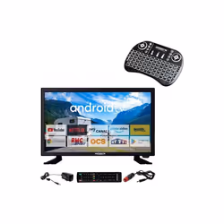 Pack ANTARION TV LED 21.5 54cm Téléviseur HD Connecté 12V + Clavier Ergonomique