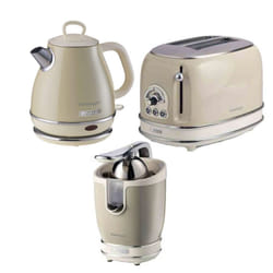Ariete - Pack Bouilloire électrique 1L + Grille-Pain Acier Beige Vintage Rétro + Presse-agrumes électrique 85W