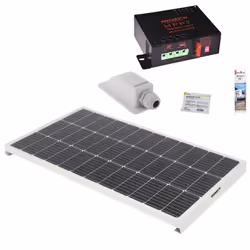 ANTARION KIT Panneau solaire Monocristallin 190W + Régulateur + Câble 5m