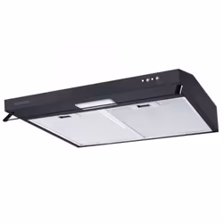 ROSIERES Hotte visière Casquette aspirante noire largeur 60cm débit d'air 348m3/h