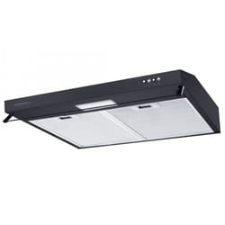 ROSIERES Hotte visière Casquette aspirante noire largeur 60cm débit d'air 348m3/h