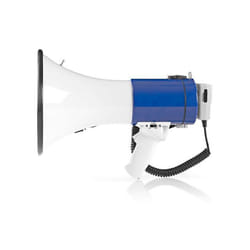NEDIS Mégaphone  25 W  Portée de 1500 m  Microphone Amovible  Blanc/Bleu