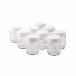 Lot de 9 pots de yaourts en verre Lagrange Très pratiques, ces 9 pots de grande capacité (185 g) permettent également d'ajout ...
