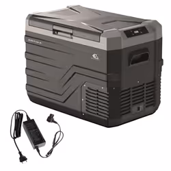 EZA Glacière à compression Blizz-E One 27 litres Camping-car + EZA Adaptateur 12/220 Volts