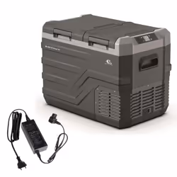 EZA Glacière à compression Blizz-E Dual 31 litres Camping-car +  EZA Adaptateur 12/220 Volts