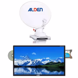 Pack ALDEN Onelight Parabole Satellite Automatique 65cm + TV LED 24 60cm SATMATIC AIO