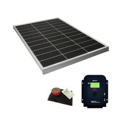 PACK EZA Panneau Solaire 130W Monocristallin + Régulateur Solaire MPPT LCD 10A + 3 M Kit Adhésif