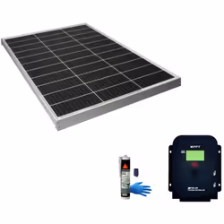 Ce pack comprend: - 1x Panneau Solaire 130W E-SSENTIAL FLAT Monocristallin Camping-Car - 1x Régulateur Solaire MPPT LCD 10A M ...