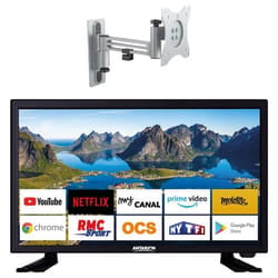 PACK ANTARION TV LED 21.5 54cm Full HD ANDROID 11.0 Smart TV Camping Car + Support TV 180° Charge m