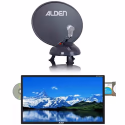ALDEN  VANSAT Antenne Automatique 60cm Transportable Anti-obstacle Fourgon Camping-Car + TV AIO 19