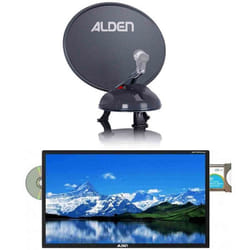 ALDEN  VANSAT Antenne Automatique 60cm Transportable Anti-obstacle Fourgon Camping-Car + TV AIO 24
