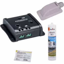 Le kit de pose en blister contient : Le régulateur solaire SC10 Un passe-toit étanche Une cartouche Dekasyl MS1 Une lingette  ...