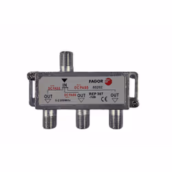 Fagor Répartiteur 3 directions 5-2300 MHz Le répartiteur 5-2300 MHz divise le signal en 3 sorties égales. Perte d'insertion - ...