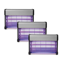 PACK PEREL 3X Destructeurs dinsectes Electrique 20W Anti-Moustiques 80m2 Silencieux