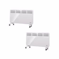 SUPRA Pack 2x Radiateurs mobiles à convection 2000W Écran numérique Programmateur