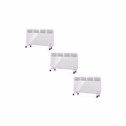 Pack 3 Convecteurs Mobile Ou Fixe Radiateur à convection Quickfix 2000 Ultra plat, ce convecteur radiateur se fera très discr ...