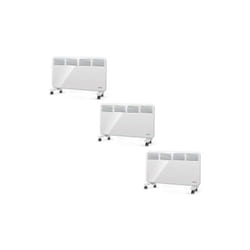 Pack 3 Convecteurs mobile ou fixe radiateur à convection Quickfix 2000 - 2000 w, Ultra Plat, Chauffage Pour Pièces De 20 à 30 M2