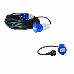 Description de la rallonge électrique: Rallonge prolongateur 15m Équipée d'une prise mâle et femelle P17. Rallonge / prolonga ...