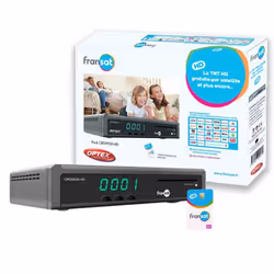 OPTEX Décodeur TV Satellite HD enregistreur USB + Carte Fransat PC7 (Satellite Eutelsat)
