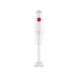 Moulinex - Mixeur Plongeant 350 w Blanc/Rouge Réservoir 800ml 2 Lames Zelkrom Poignée ergonomique
