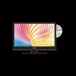 ANTARION TV LED 15.6 39cm Télévision HD TNT Camping 12V DVD intégré