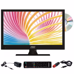 ANTARION TV LED 16 40cm Télévision HD TNT Camping 12V DVD intégré
