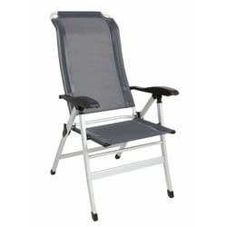 Fauteuil de Camping en Aluminium Confort Maxi 7 Positions Gris Camping Car - Midland