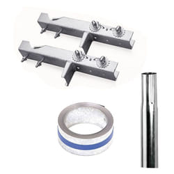 Smeg - Pack hdsat Cerclage Cheminée Double Fixation + Feuillard Galvanisé 5m + Mât Emboitable 0.5m Diam 50mm