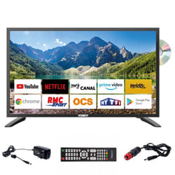 ANTARION TV LED 21.5 54cm Smart Connect Lecteur DVD Intégré Androidtv 14.0 Camping-car
