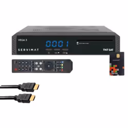 Servimat - pack iii Récepteur tv satellite Full hd + Carte d'accès tntsat V6 Astra 19.2E + Câble hdmi