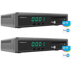 Optex - pack 2 x Récepteur tv Satellite hd + Carte Fransat PC7 (Satellite Eutelsat)