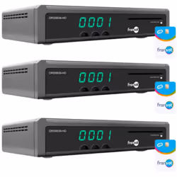Ce pack comprend: - 3x OPTEX ORS9939HD Récepteur TV Satellite HD enregistreur USB + Carte Fransat (Satellite Eutelsat) • Réce ...