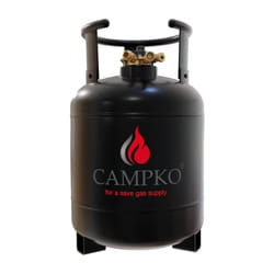 CAMPKO Bouteille GPL Bluetooth Réservoir 15L 6kg Noir Camping car Fourgon