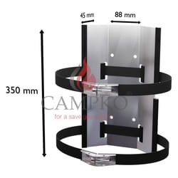 Antarion - campko Support mural avec sangles pour Bouteille de Gaz 30cm
