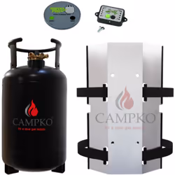 Ce pack comprend: - 1x CAMPKO Bouteille GPL 30L Rechargeable Option Bluetooth Camping car Fourgon - 1x CAMPKO Support mural a ...
