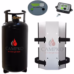 Ce pack comprend: - 1x CAMPKO Bouteille Gpl Campko 36 L / 15.1 Kg Camping Car - 1x CAMPKO Support mural avec sangles pour Bou ...