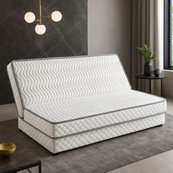 Literie -Matelas Ferme Pour Clic Clac 130x190 cm epaisseur 10 cm - Dim Assise 60 cm - Dhoussable Housse Lavable - 5 zones de Confort
