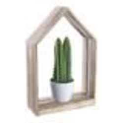 The Home Deco Factory - Etagère décorative en bois et détails LED L.20xH.3150cm - Marron
