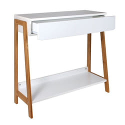 The Home Deco Factory - Console scandi Pemba - L. 83 x H. 77 cm - Blanc