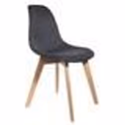 The Home Deco Factory - Chaise scandi en grosse maille Flora - Noir