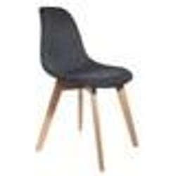 The Home Deco Factory - Chaise scandi en grosse maille Flora - Noir
