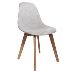 The Home Deco Factory - Chaise scandi en grosse maille Flora - Gris clair